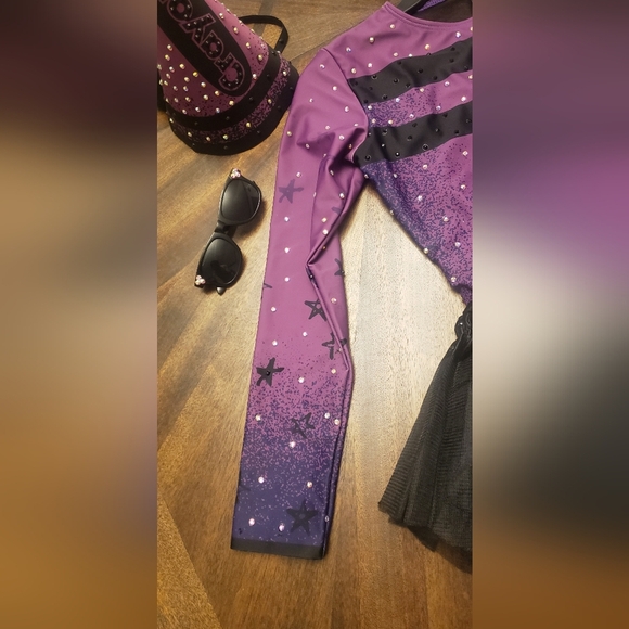 Crayon Purple Kids Costume Rhinestone  Size Adult Medium/Child XL - Picture 4 of 14